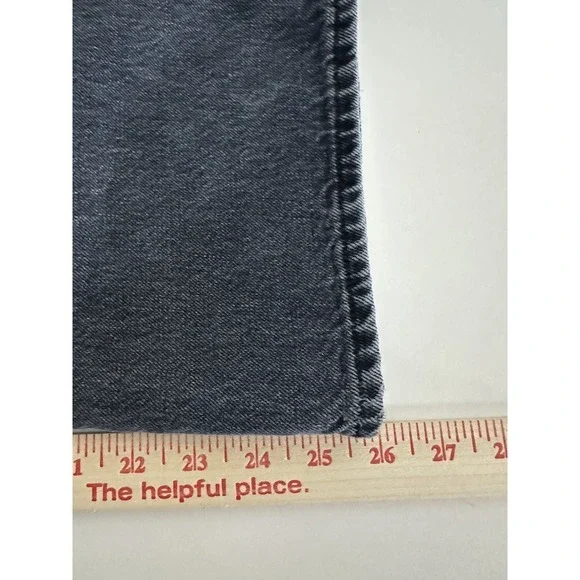 Denim Forum The Farrah High‎ Rise Wide Leg Jean Sz 31 Organic Cotton Black Denim - Picture 8 of 14